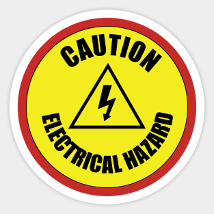 Caution Electrical hazard Dangerous warning sign for electrical Hazard areas Sticker